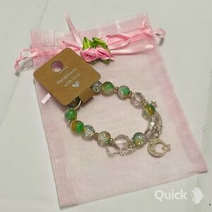 Handcrafted Glass Bead Moon Bracelet